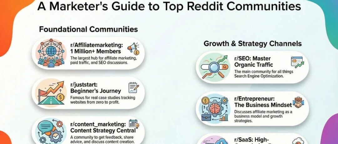 2026年Affiliate联盟营销和内容营销相关Reddit社区推荐Extra Income清单（很野） 配图